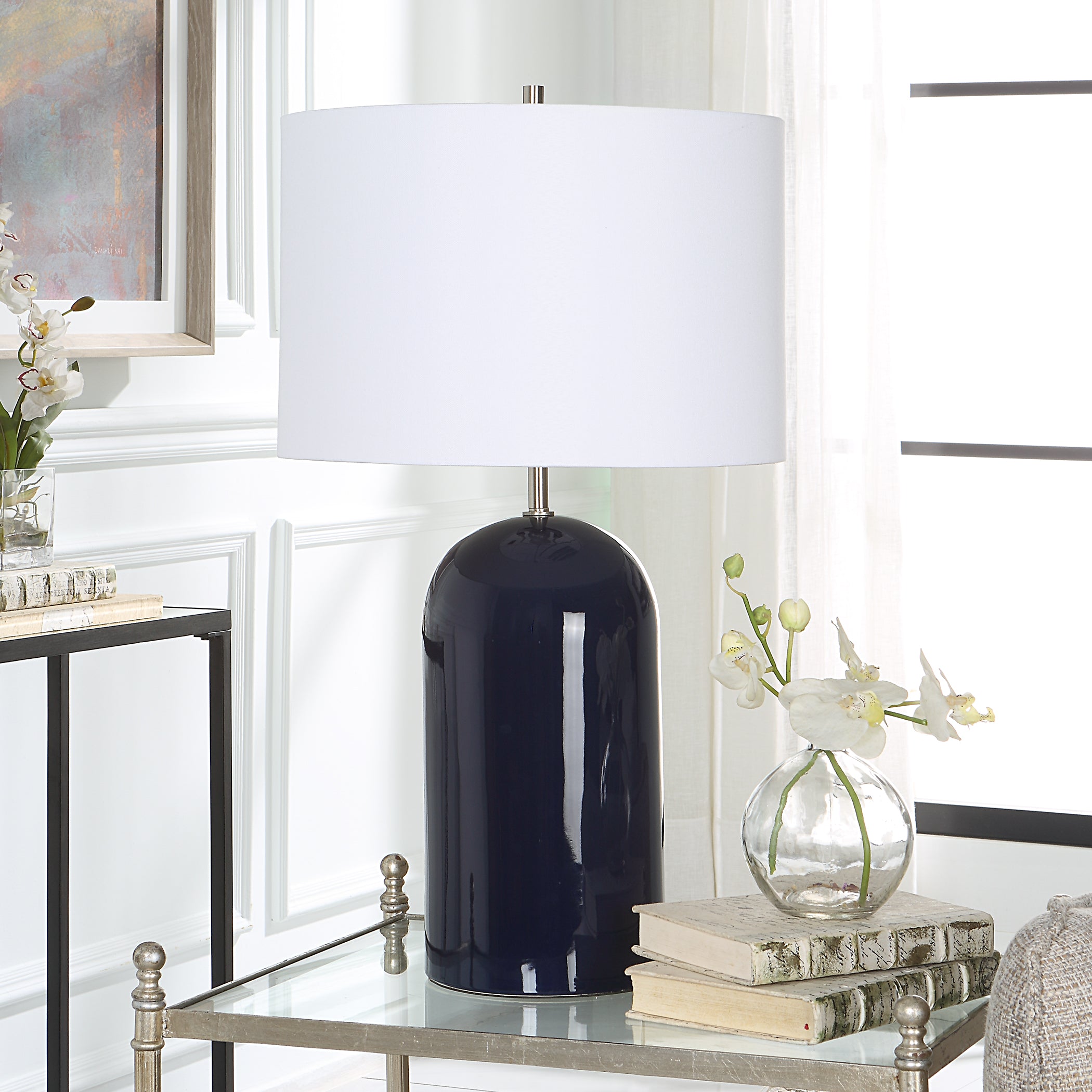 Modern Accents Beautiful Dome Shaped Ceramic Table Lamp