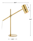 Modern Accents Contemporary Metal Base Desk Lamp