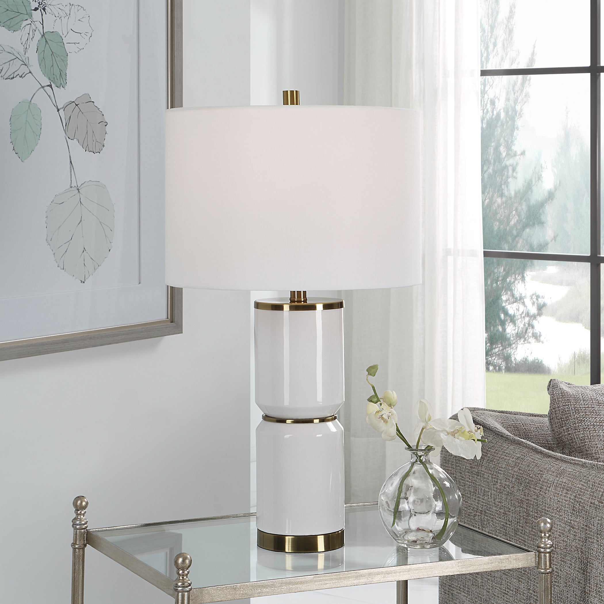 Modern Accents Gloss Ceramic Table Lamp