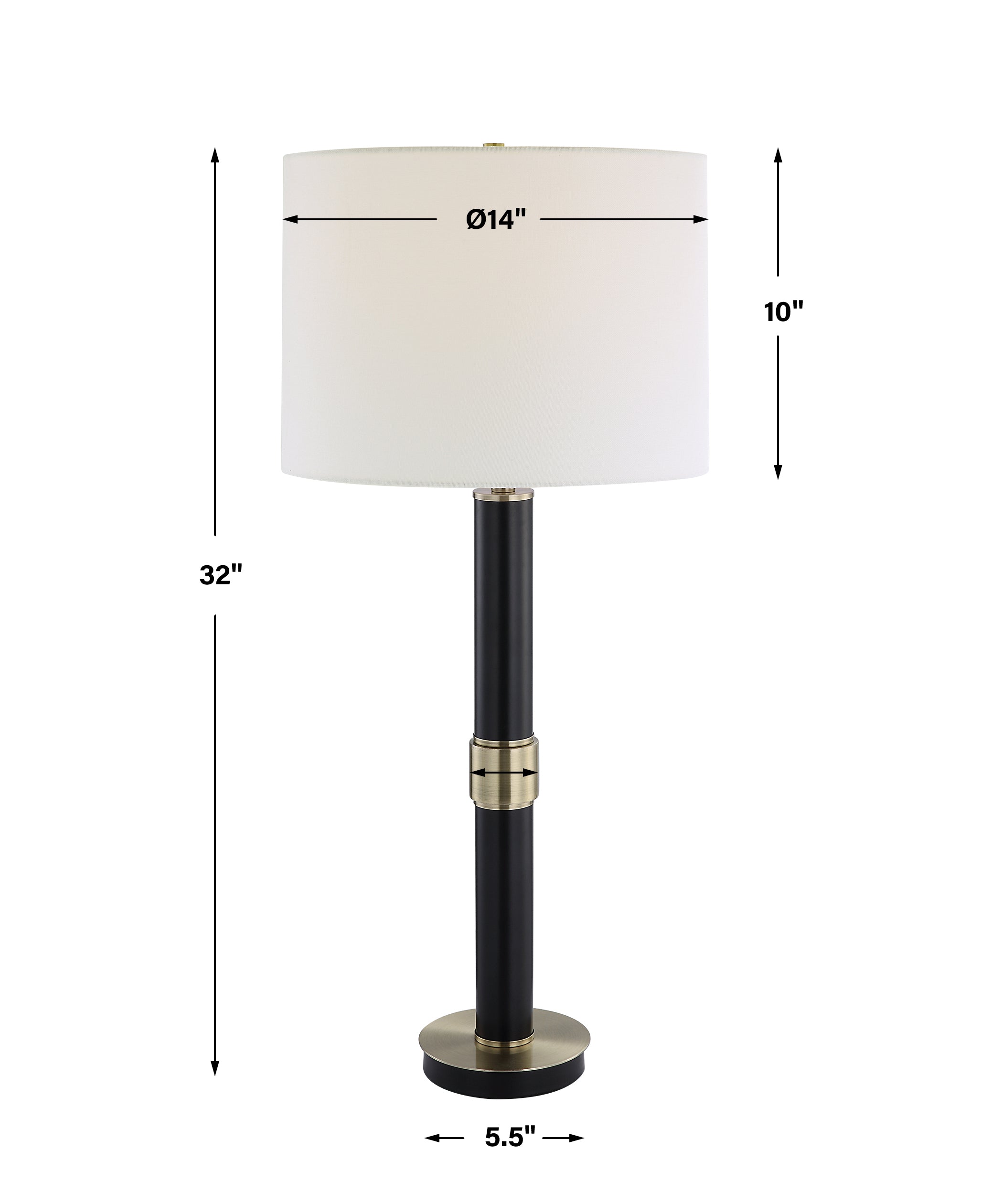 Modern Accents Simple Elegant Metal Table Lamp