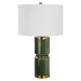 Modern Accents Metal Base Cylinder Ceramic Table Lamp