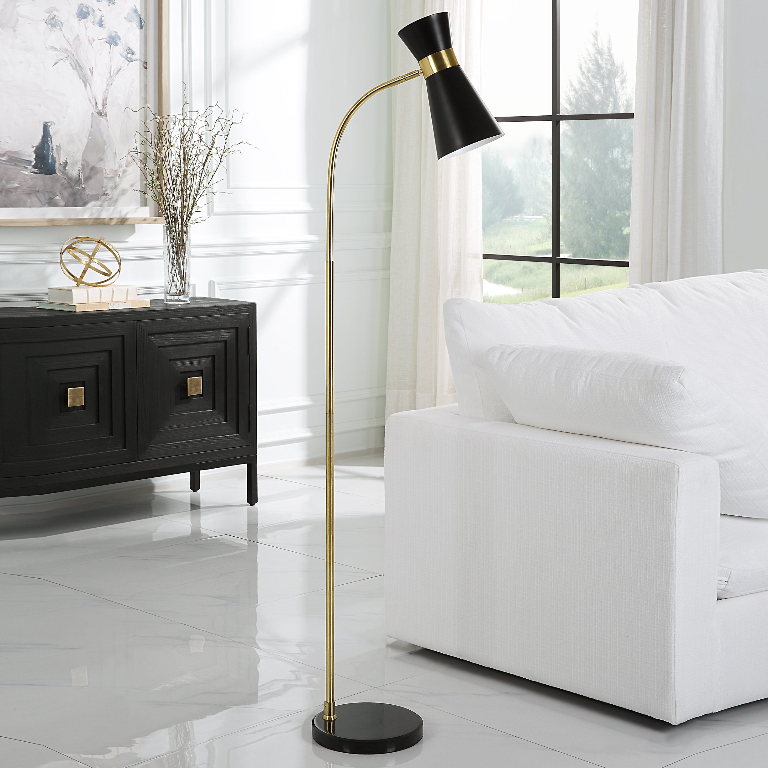 Modern Accents Cone Shaped Floor Lamp