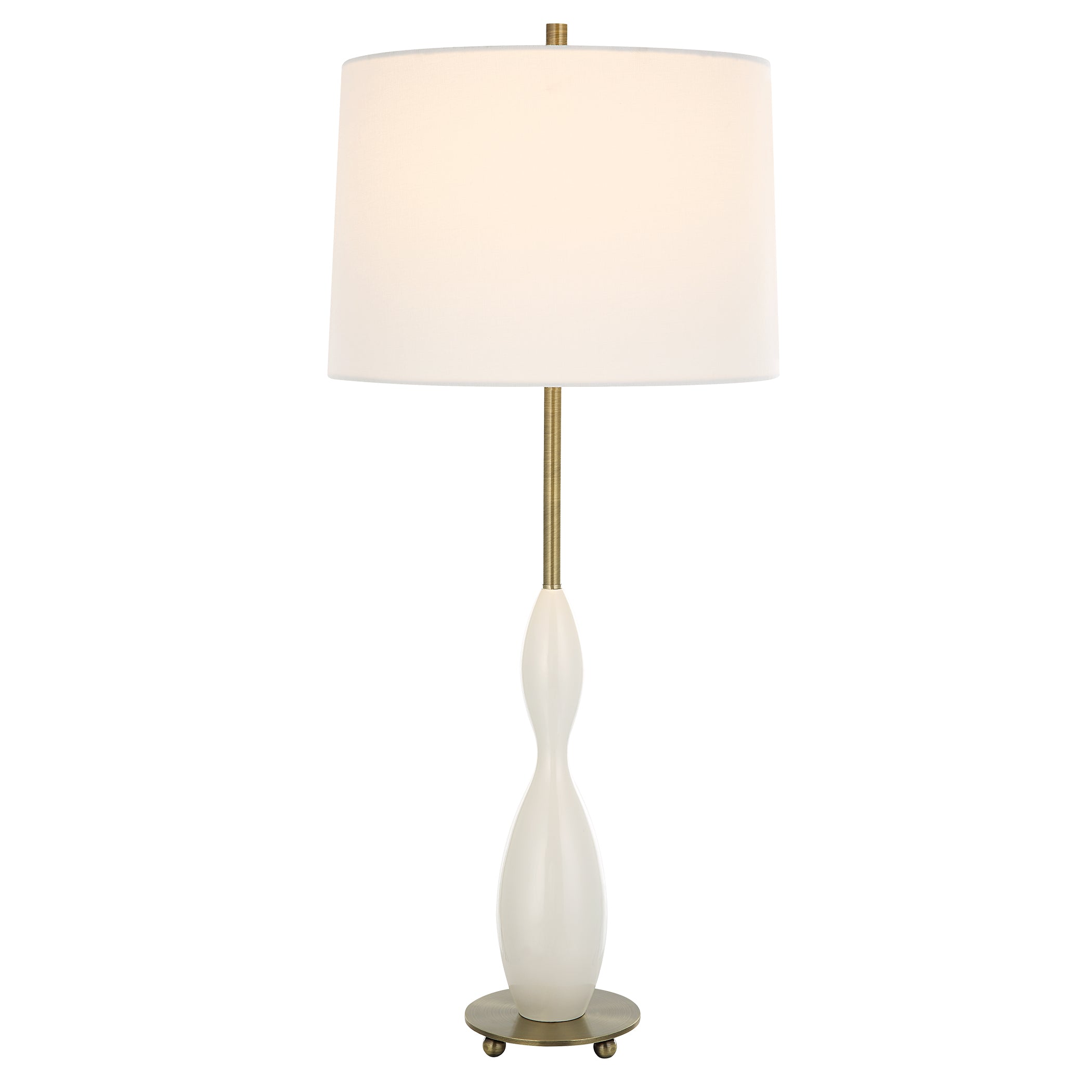 Uttermost Annora Glossy White Table Lamp