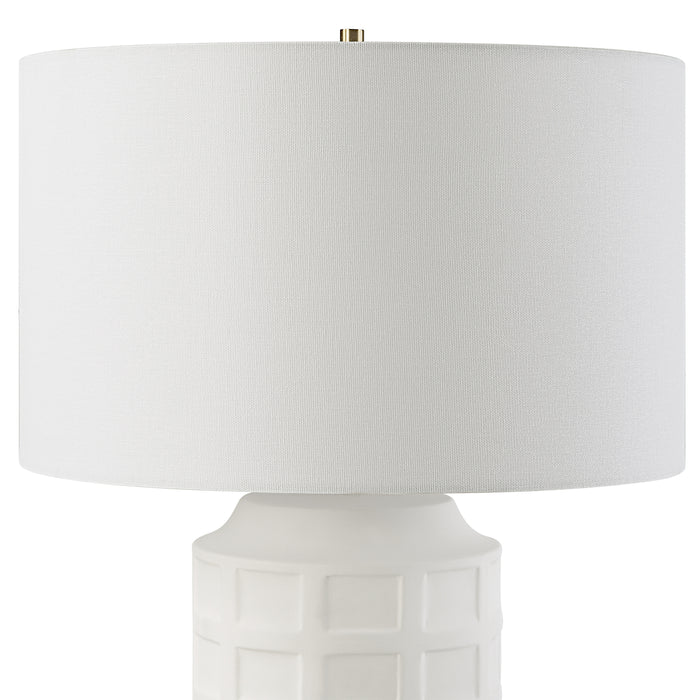 Uttermost Window Pane White Table Lamp