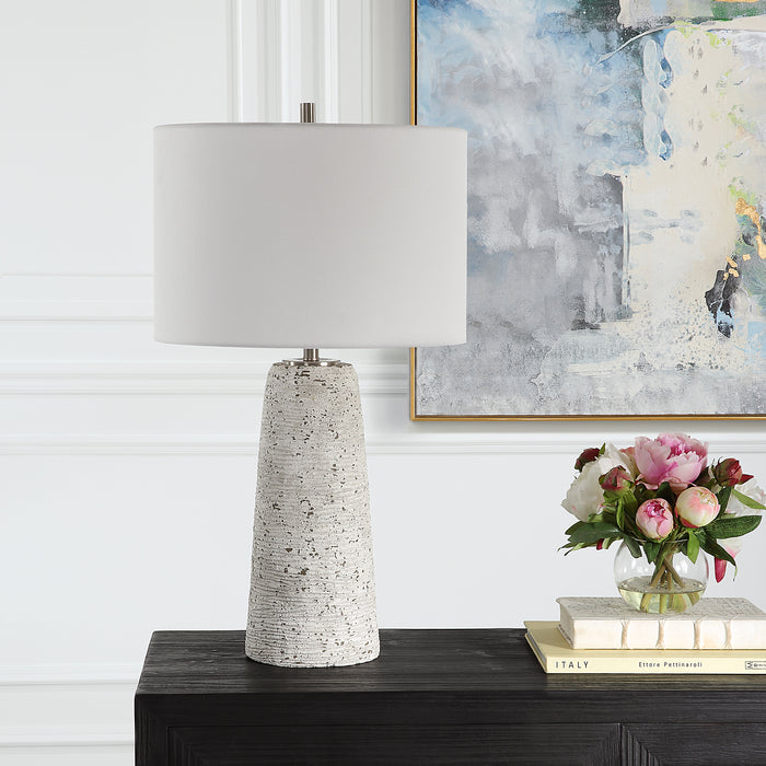 Modern Accents Tapered Ceramic Off White Table Lamp