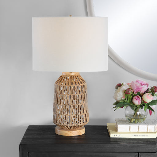 Modern Accents Woven Rope Casual Table Lamp