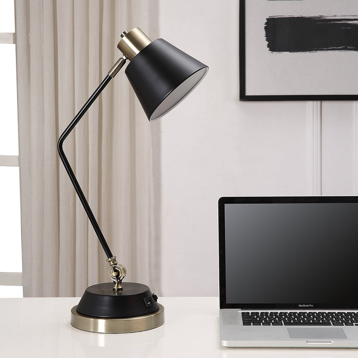 Modern Accents Gold Finish Desk Lamp