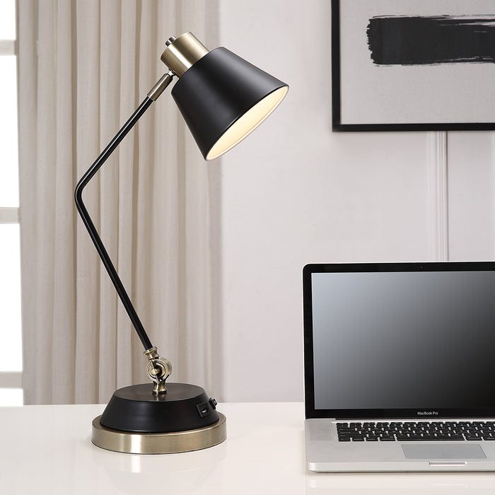 Modern Accents Gold Finish Desk Lamp