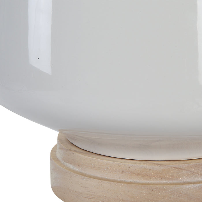 Uttermost Opal Gloss White Table Lamp