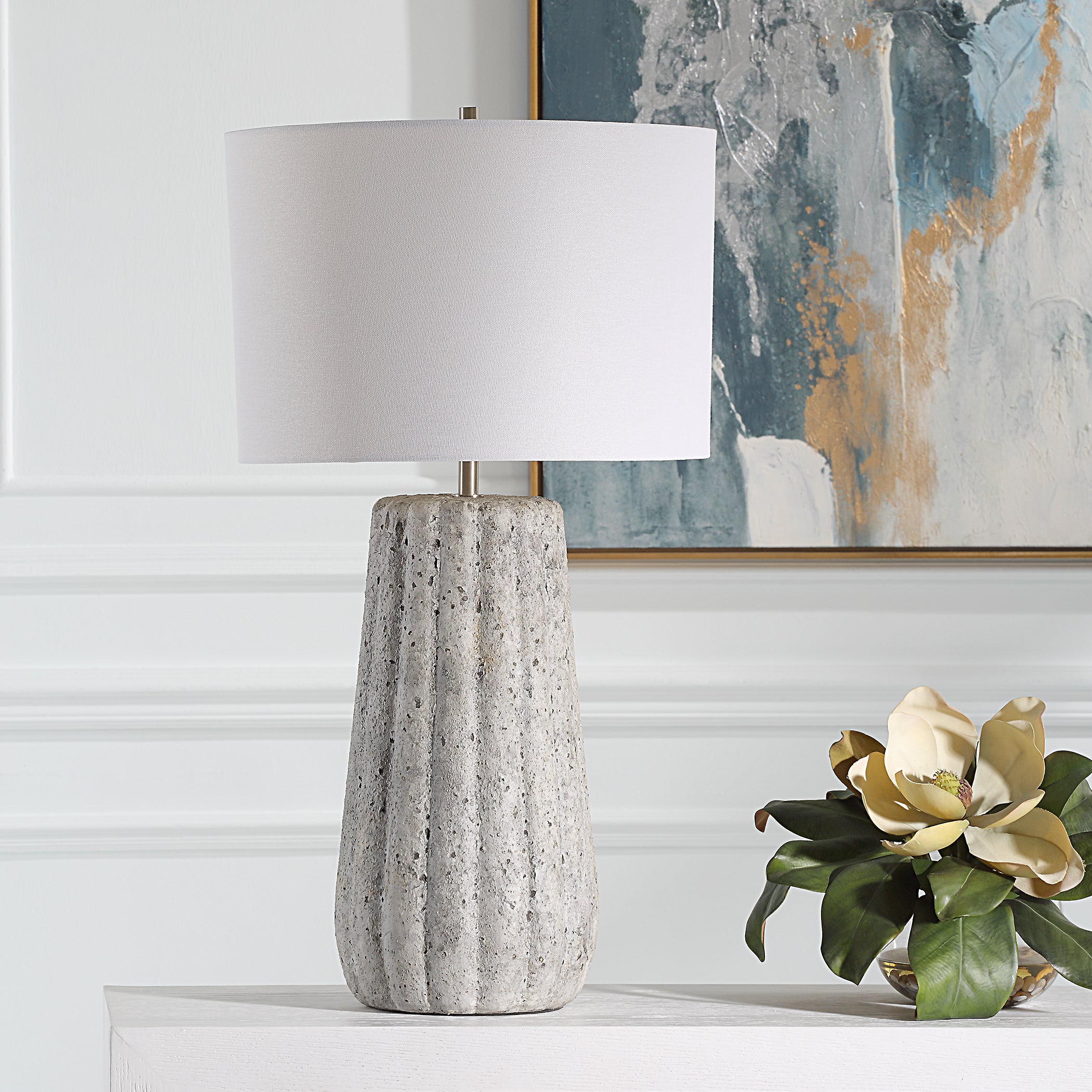 Modern Accents Ceramic Stone Finish Table Lamp