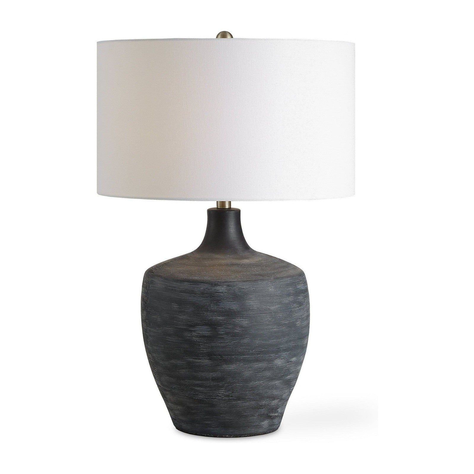 Uttermost Graphite Ribbed Table Lamp
