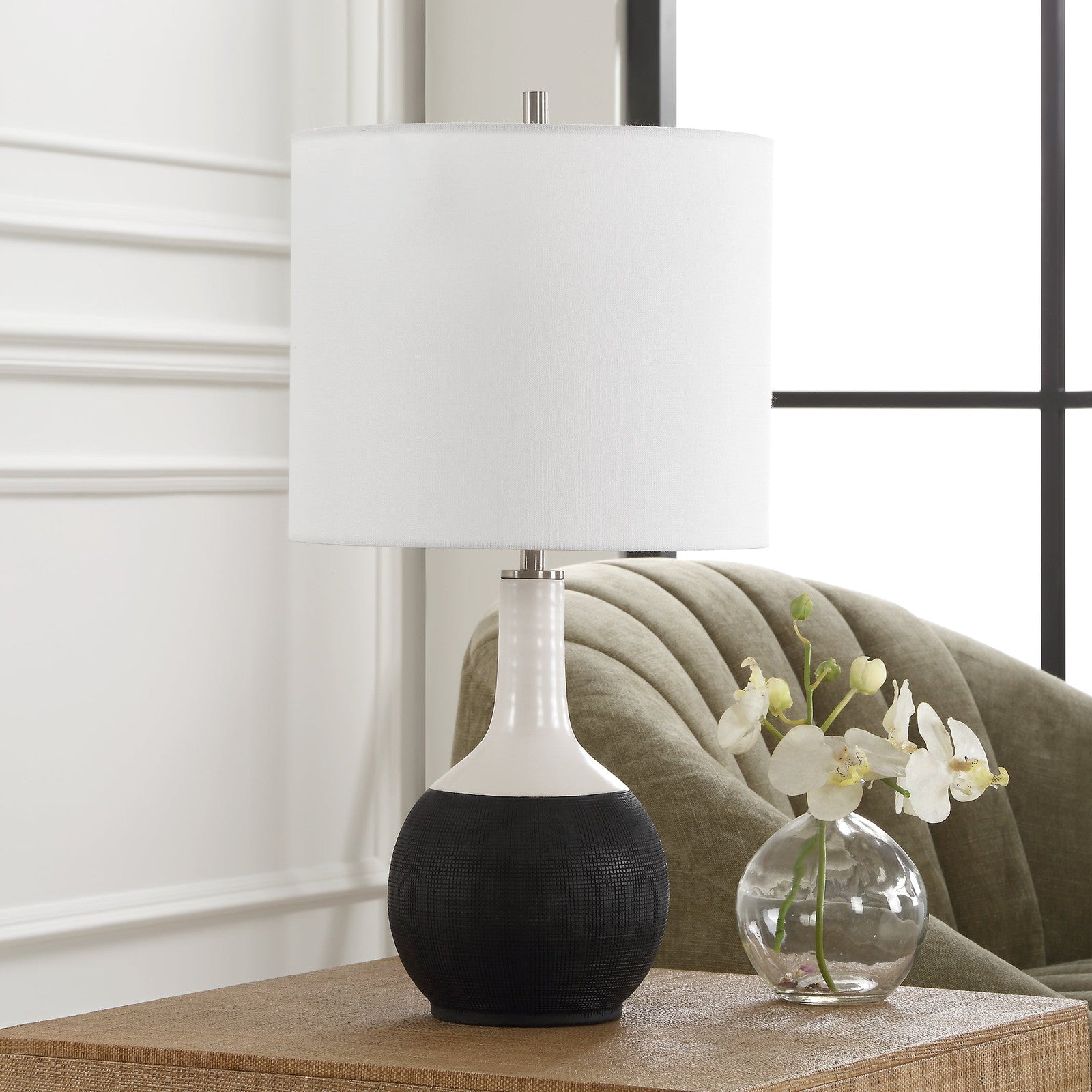 Modern Accents Lower Textured Table Lamp
