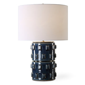 Modern Accents Rich Blue Hue Ceramic Table Lamp