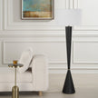 Uttermost Layla Black Tapered Floor Lamp