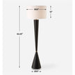 Uttermost Layla Black Tapered Floor Lamp