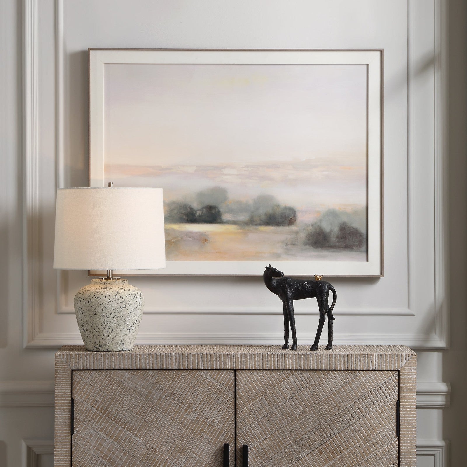 Uttermost Rupture Aged Ivory Table Lamp
