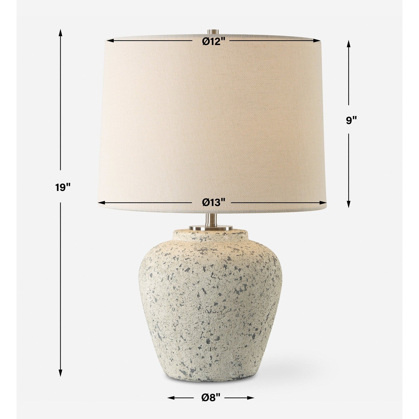Uttermost Rupture Aged Ivory Table Lamp