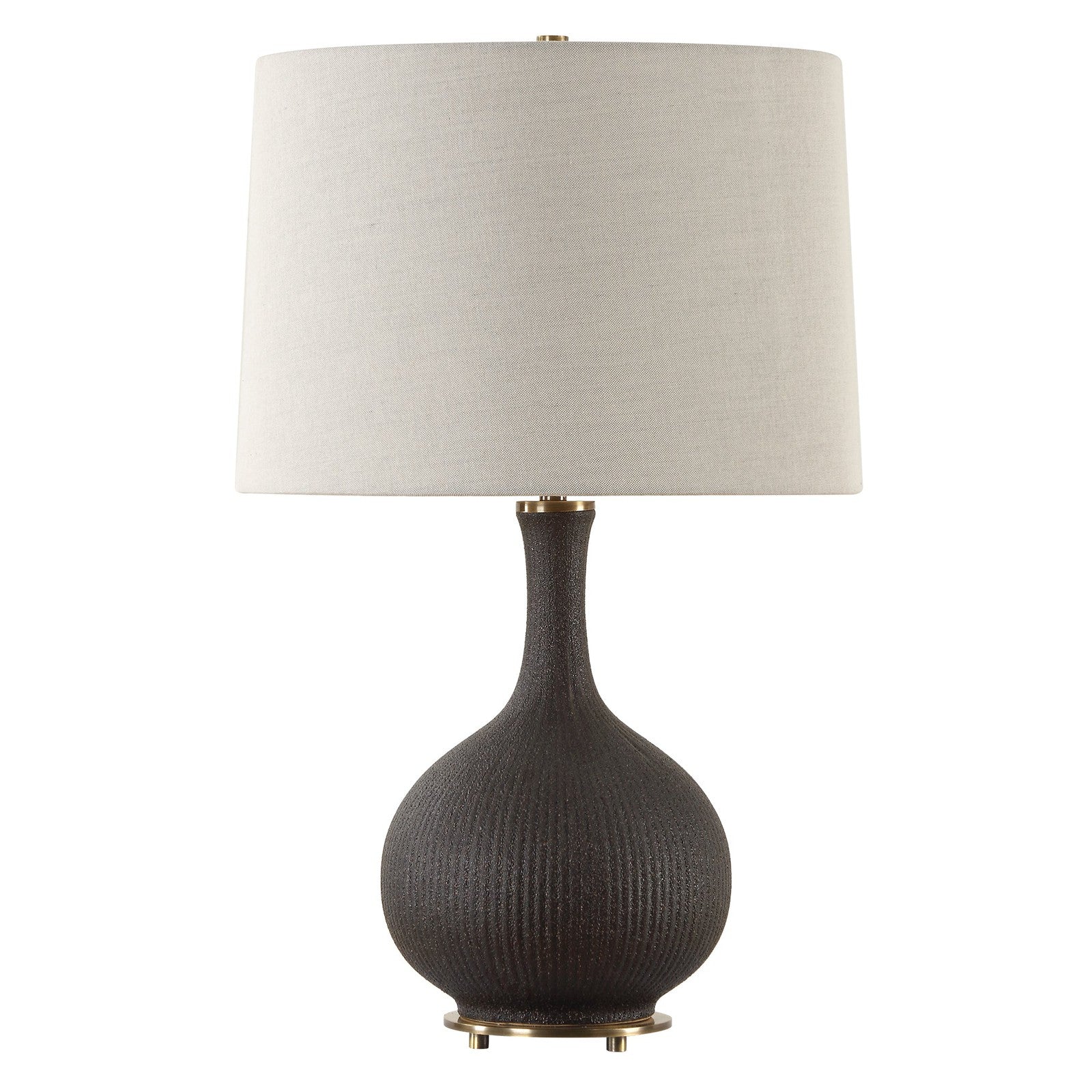Uttermost Rimini Black Glaze Table Lamp