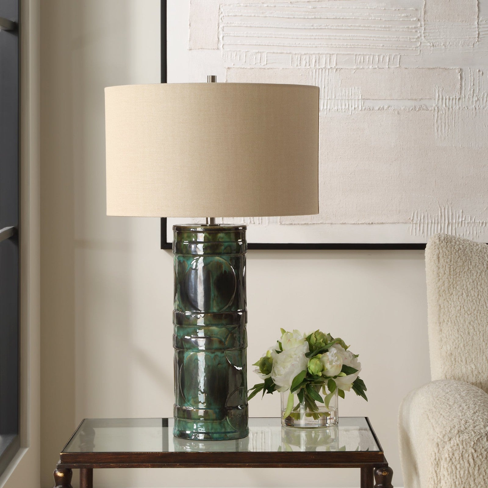 Uttermost Loch Green Glaze Table Lamp