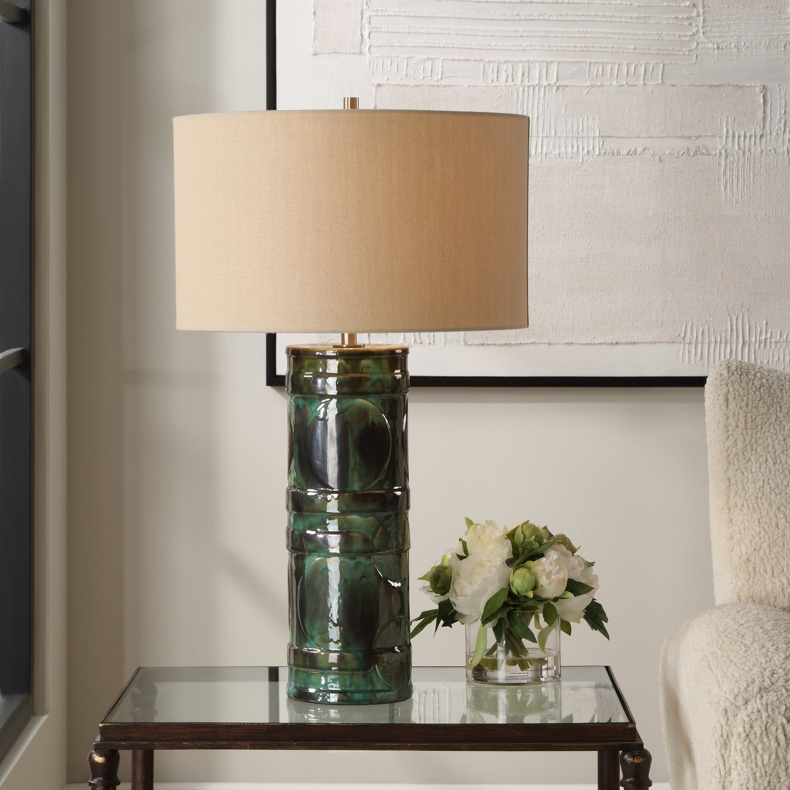Uttermost Loch Green Glaze Table Lamp