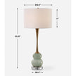 Uttermost Sanctuary Green Gray Table Lamp