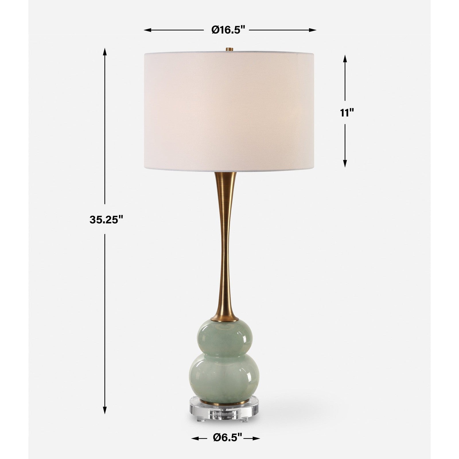Uttermost Sanctuary Green Gray Table Lamp