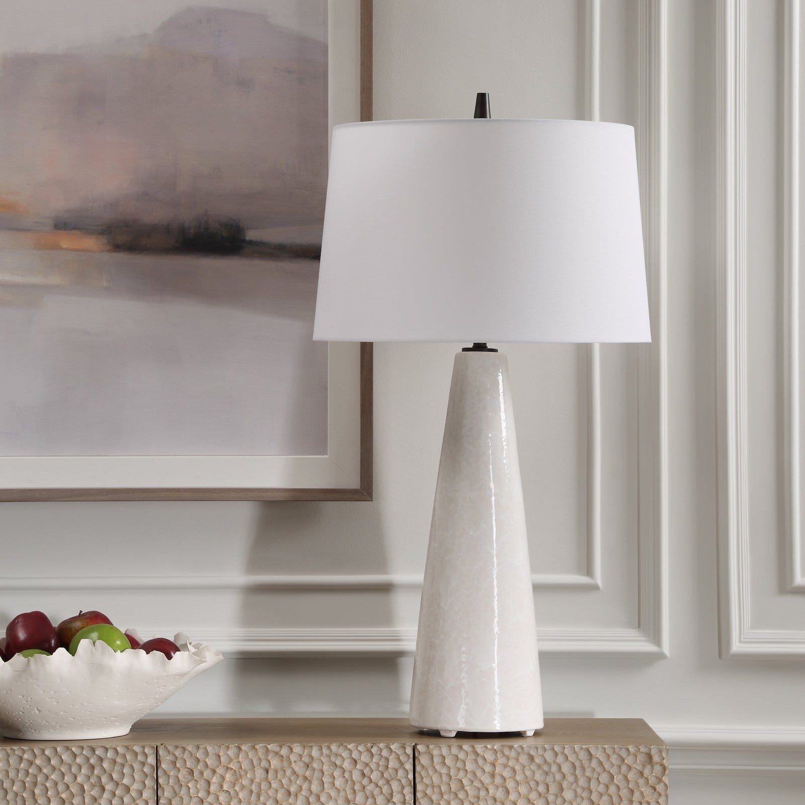 Uttermost Loire Ivory Glaze Table Lamp