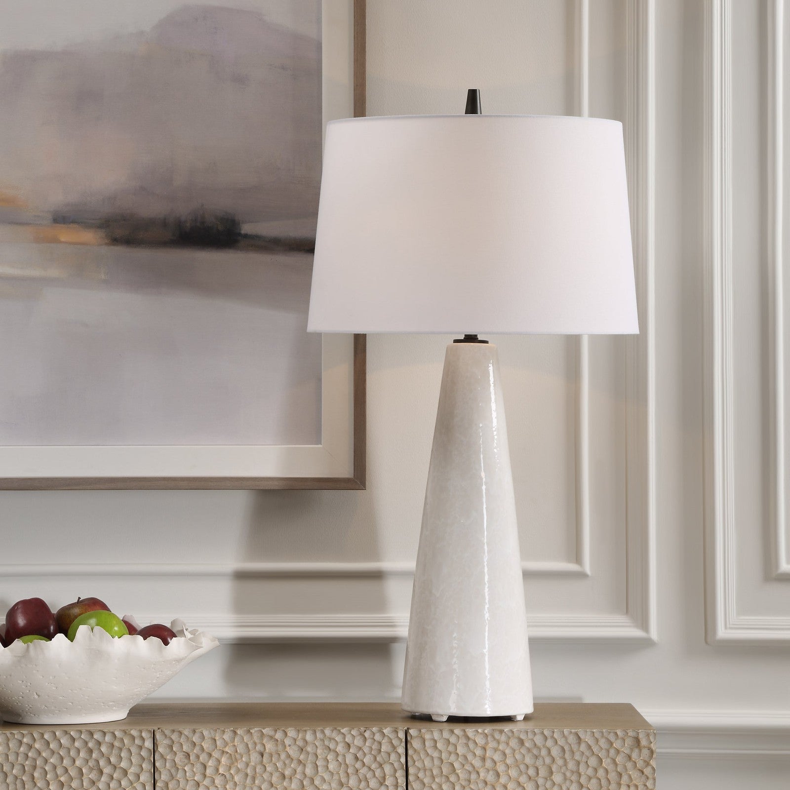 Uttermost Loire Ivory Glaze Table Lamp
