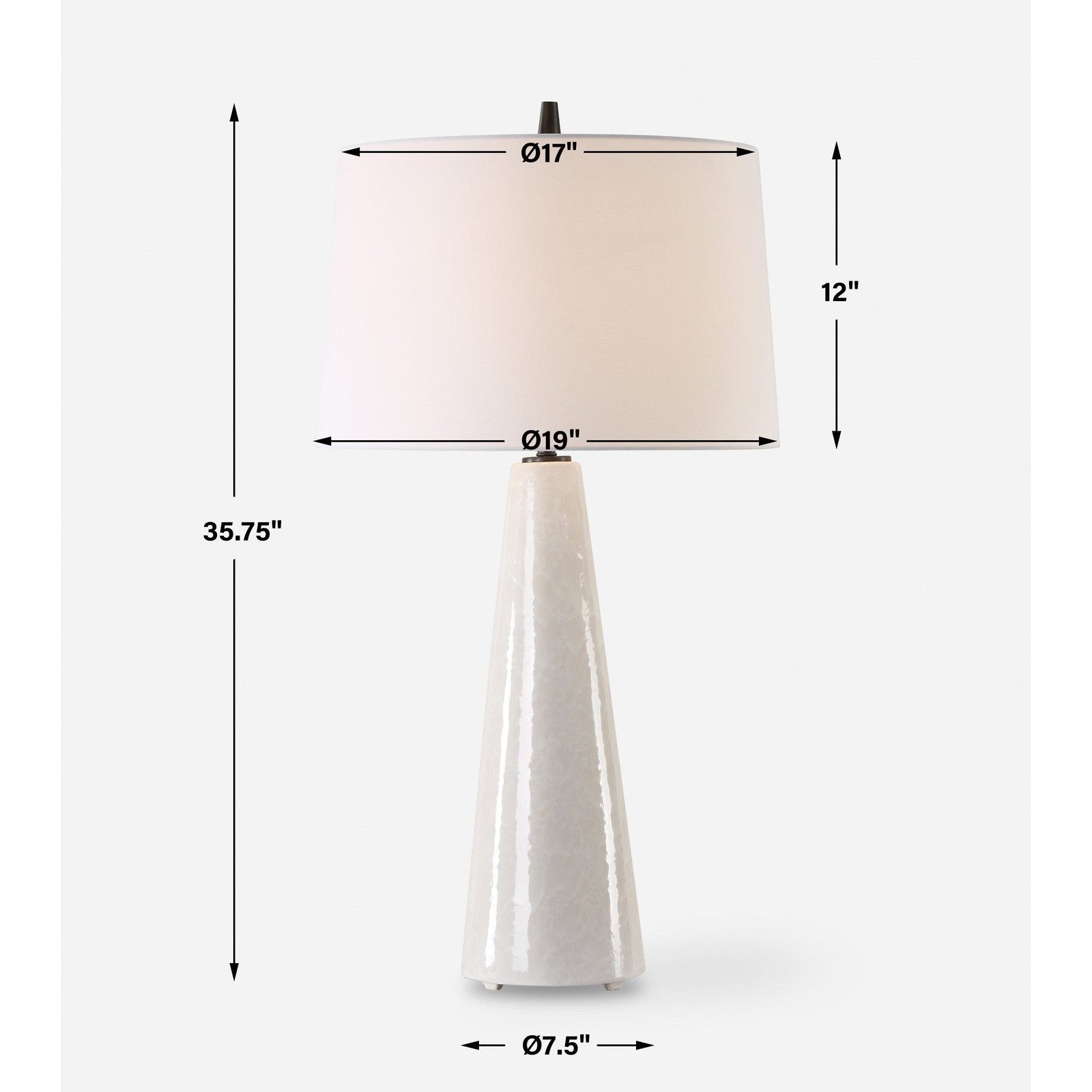 Uttermost Loire Ivory Glaze Table Lamp