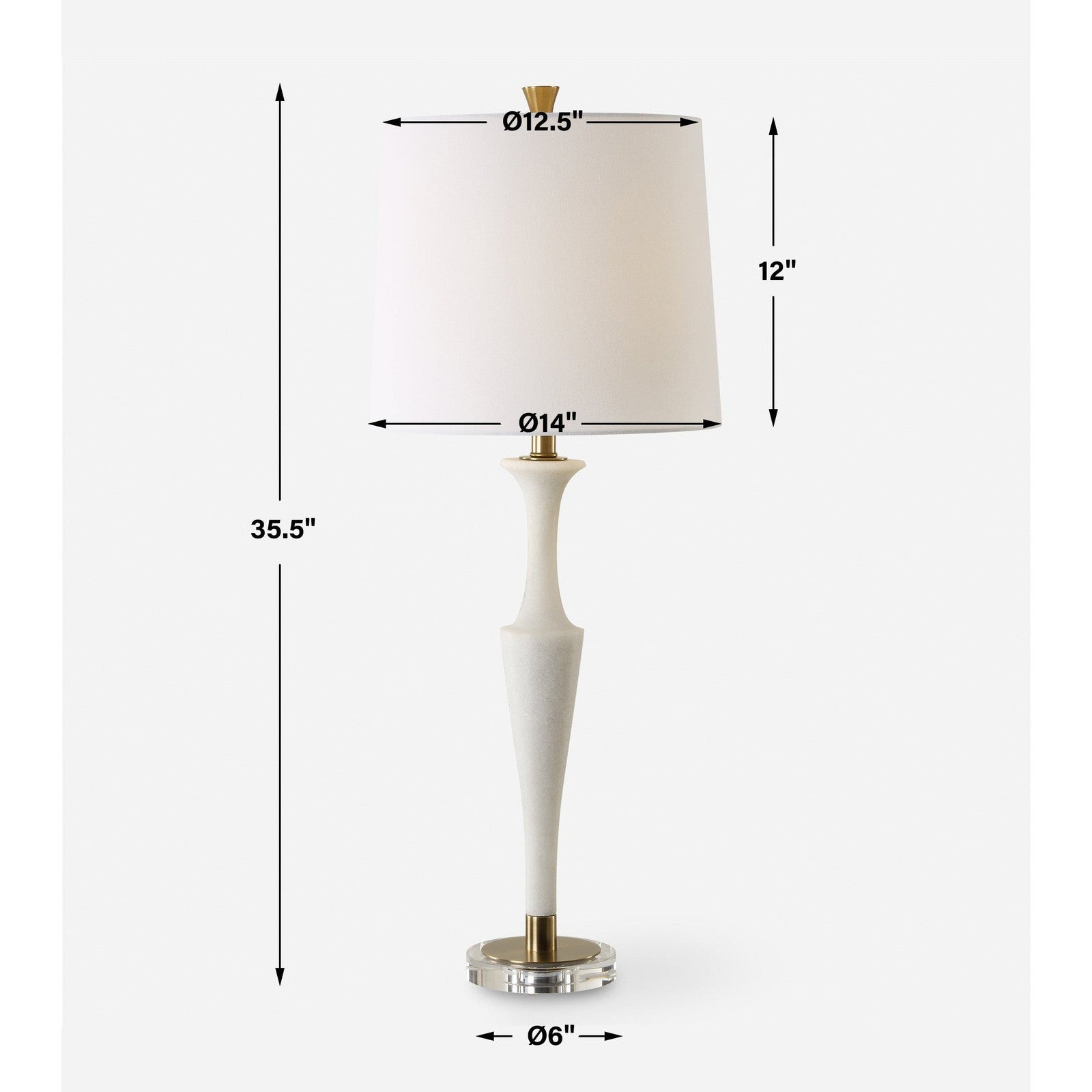 Uttermost Colette White Stone Table Lamp