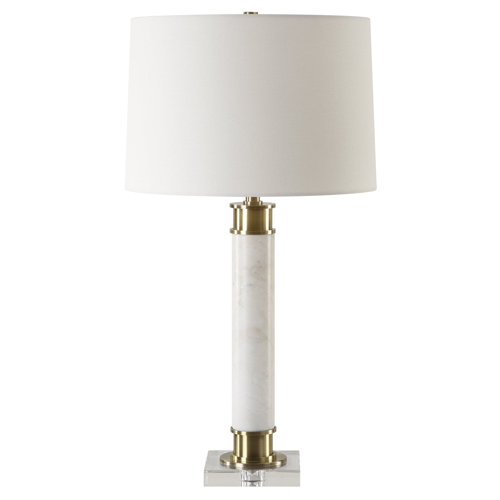 Uttermost Plinth White Marble Table Lamp