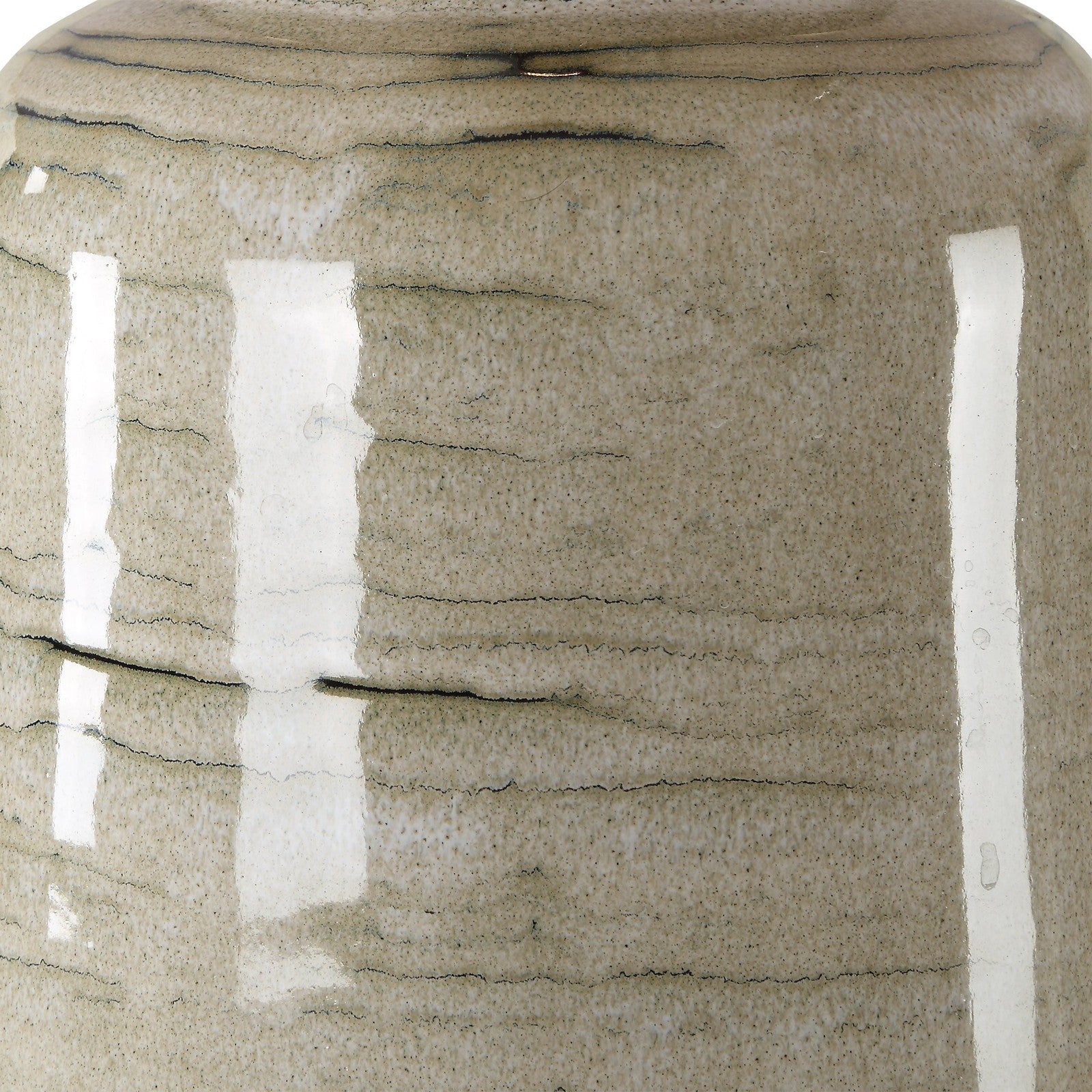Uttermost Strata Tan Glaze Table Lamp