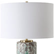 Uttermost Meltdown Ivory Teal Table Lamp