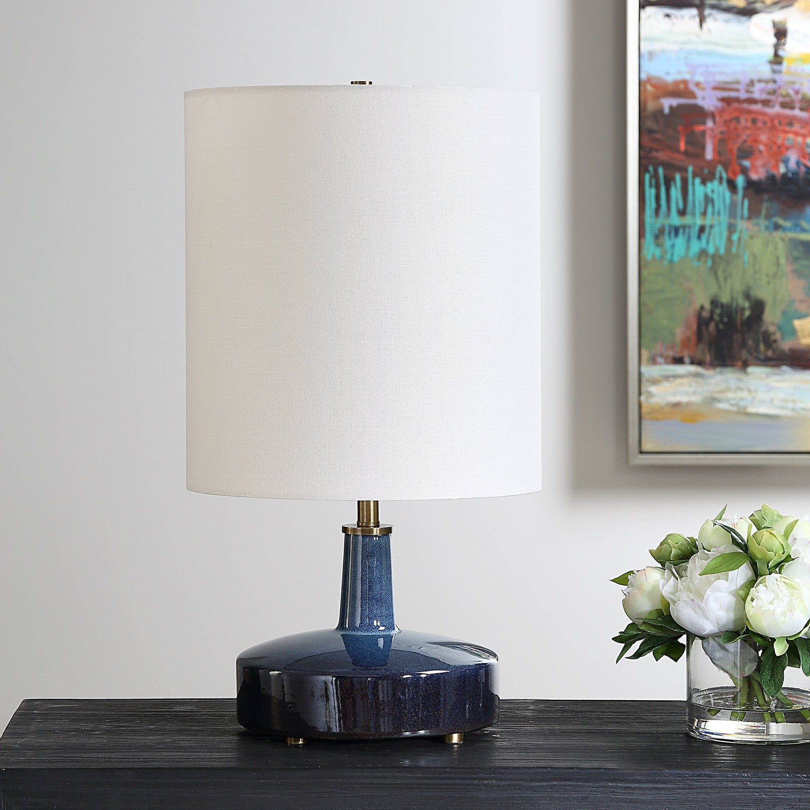 Uttermost Abyss Blue Table Lamp