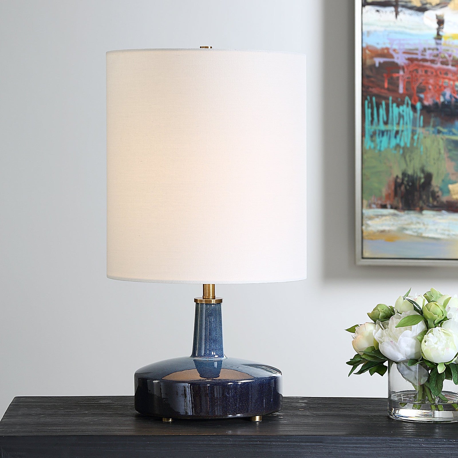 Uttermost Abyss Blue Table Lamp