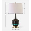 Uttermost Foster Black Glaze Table Lamp