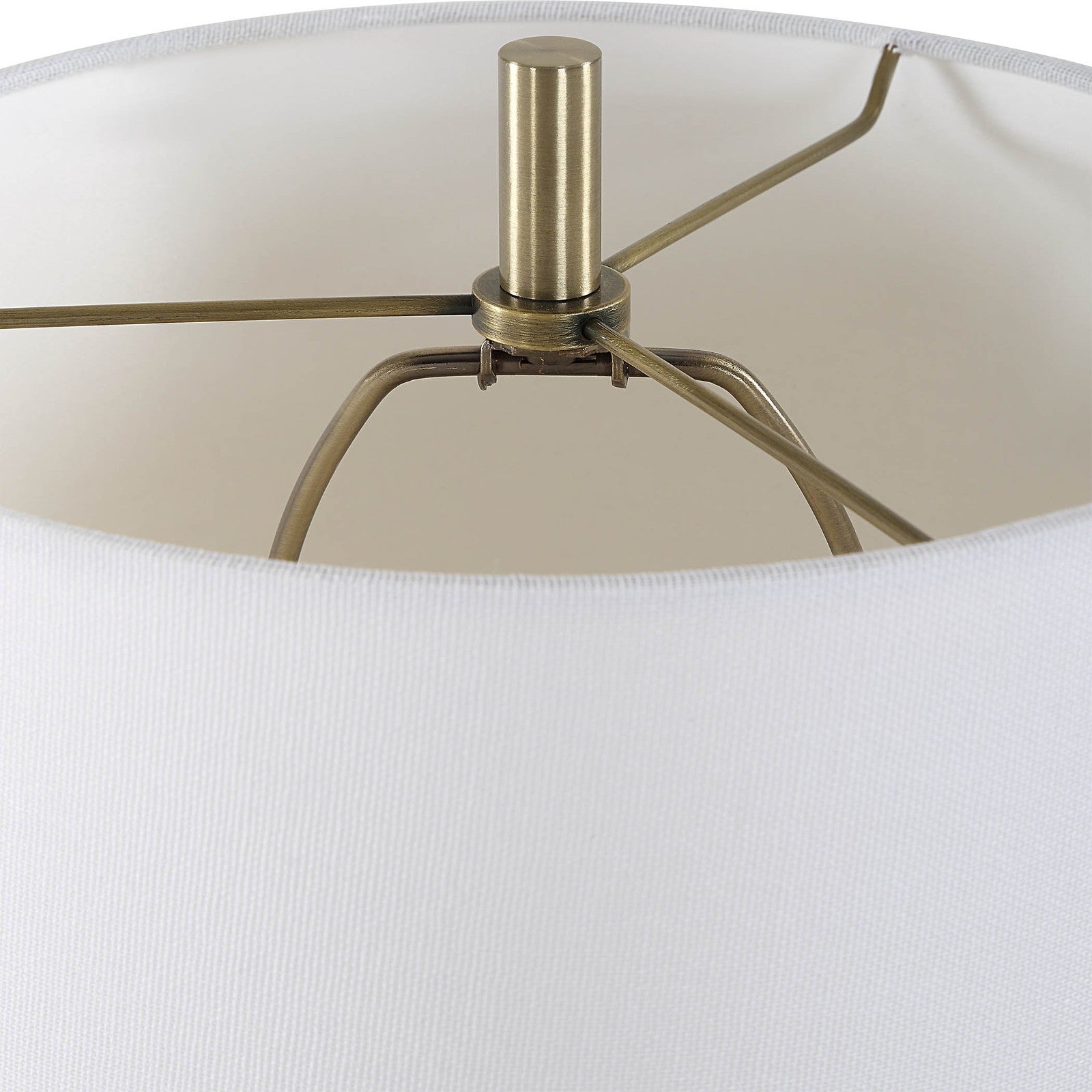 Modern Accents Round Black Marble Base Buffet Lamp