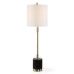 Modern Accents Round Black Marble Base Buffet Lamp