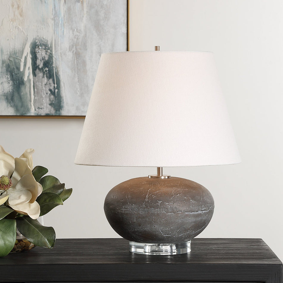 Uttermost Beckley Gray Stone Table Lamp