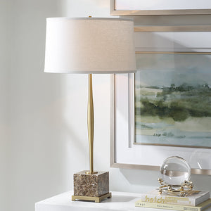 Uttermost Booker Thin Brass Table Lamp