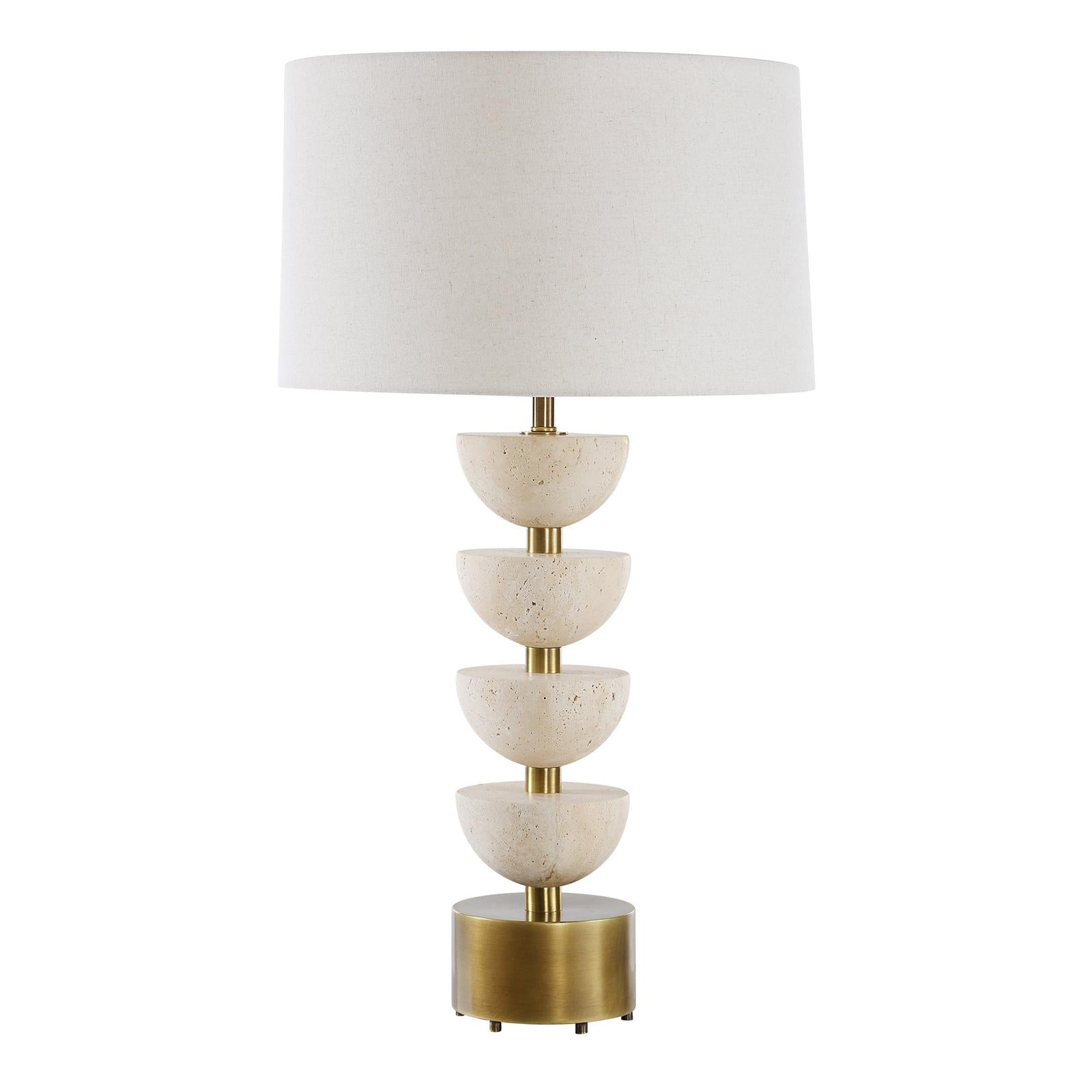 Uttermost Hemisphere Travertine Table Lamp