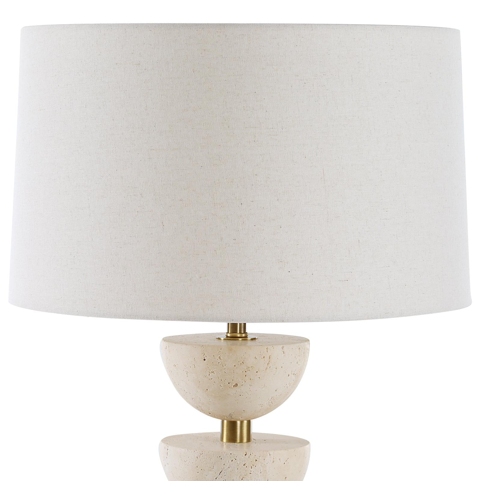 Uttermost Hemisphere Travertine Table Lamp