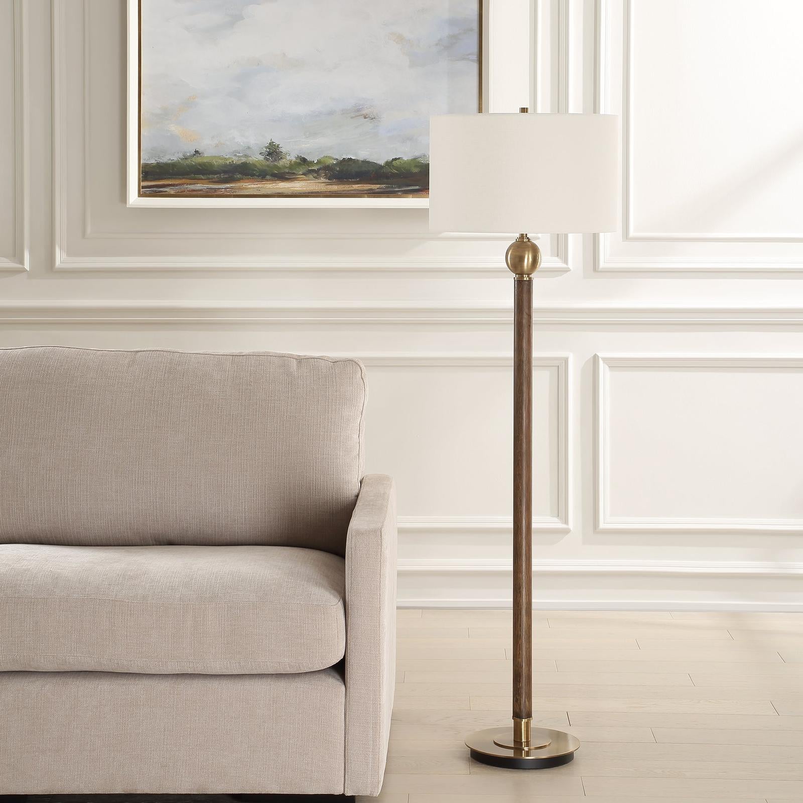 Uttermost Keros Dark Oak Floor Lamp