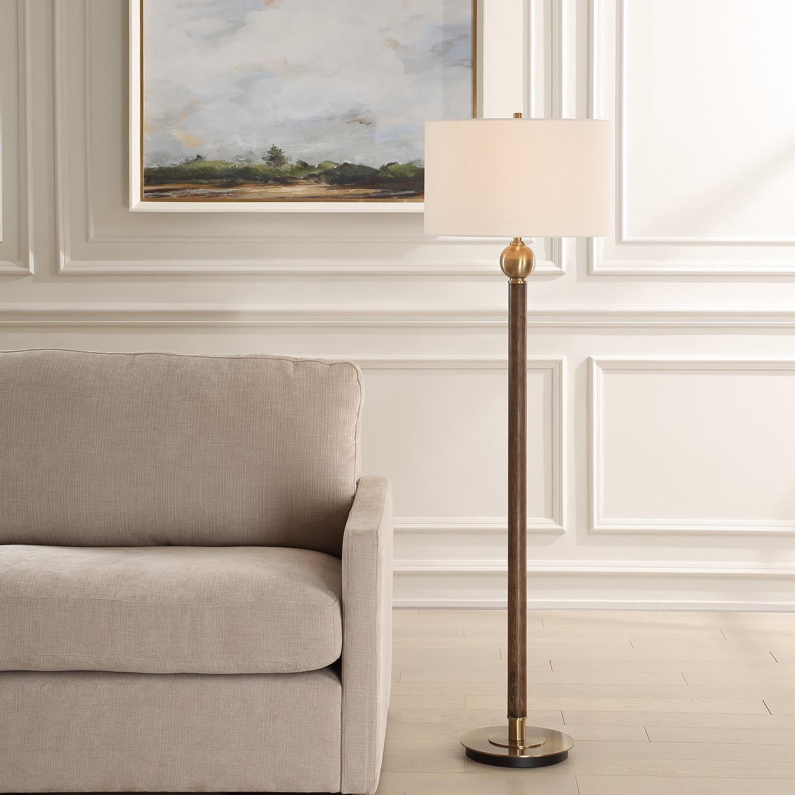 Uttermost Keros Dark Oak Floor Lamp