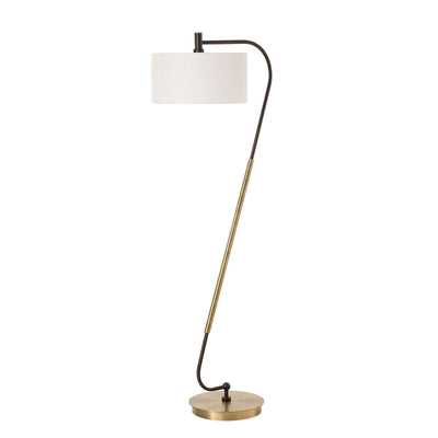 Uttermost Irwin Curved Brass Floor Lamp