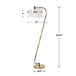 Uttermost Irwin Curved Brass Floor Lamp
