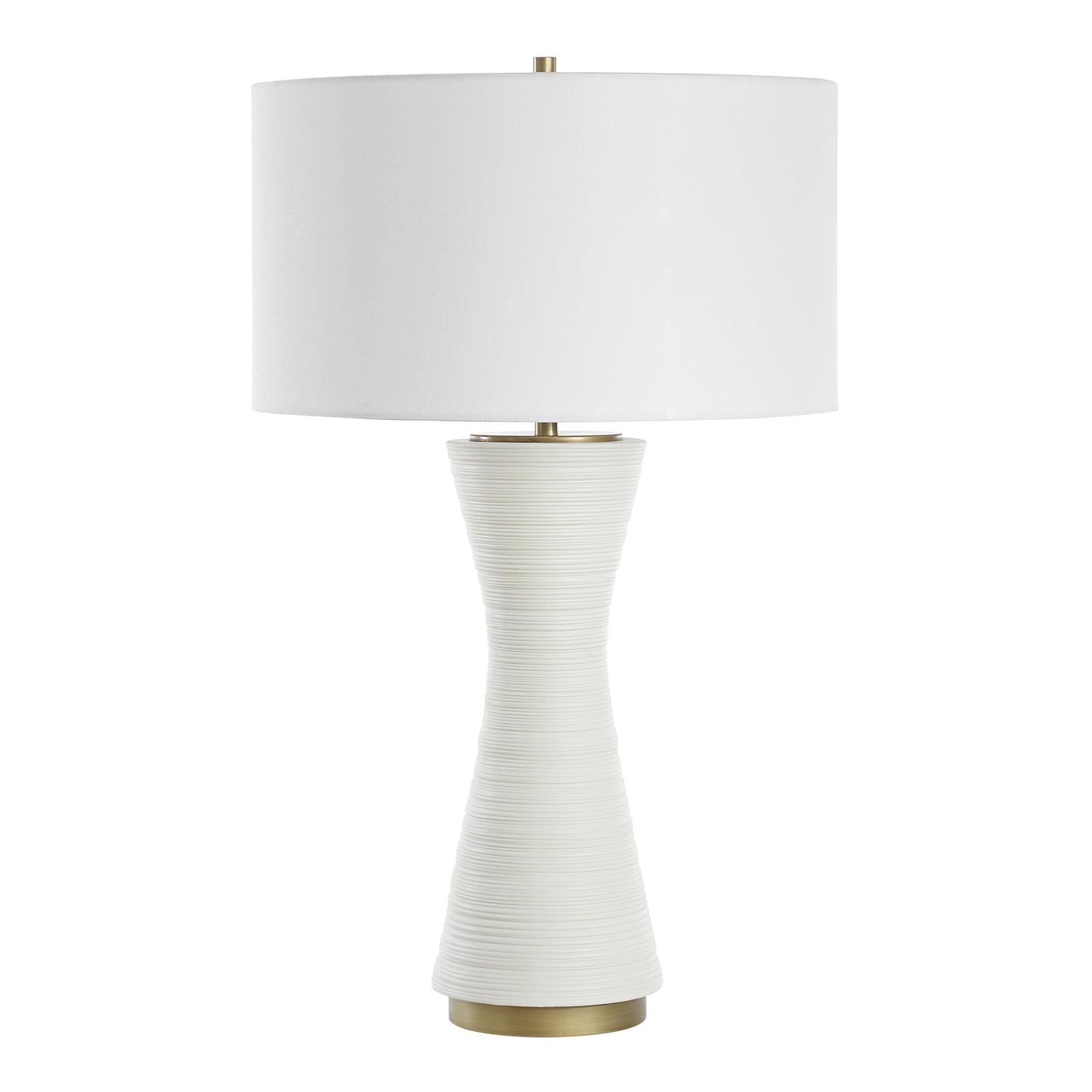 Uttermost Ridgeline Matte White Table Lamp