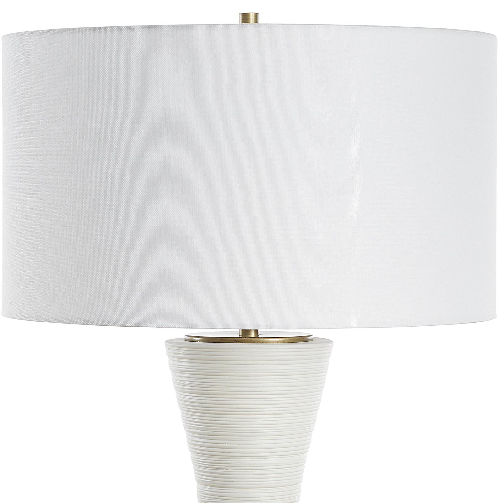 Uttermost Ridgeline Matte White Table Lamp