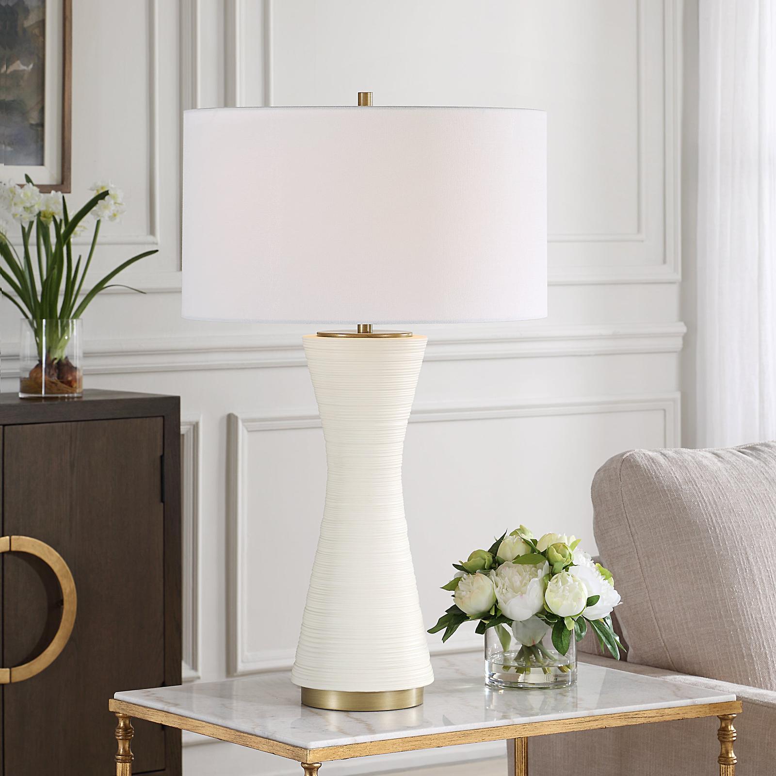 Uttermost Ridgeline Matte White Table Lamp