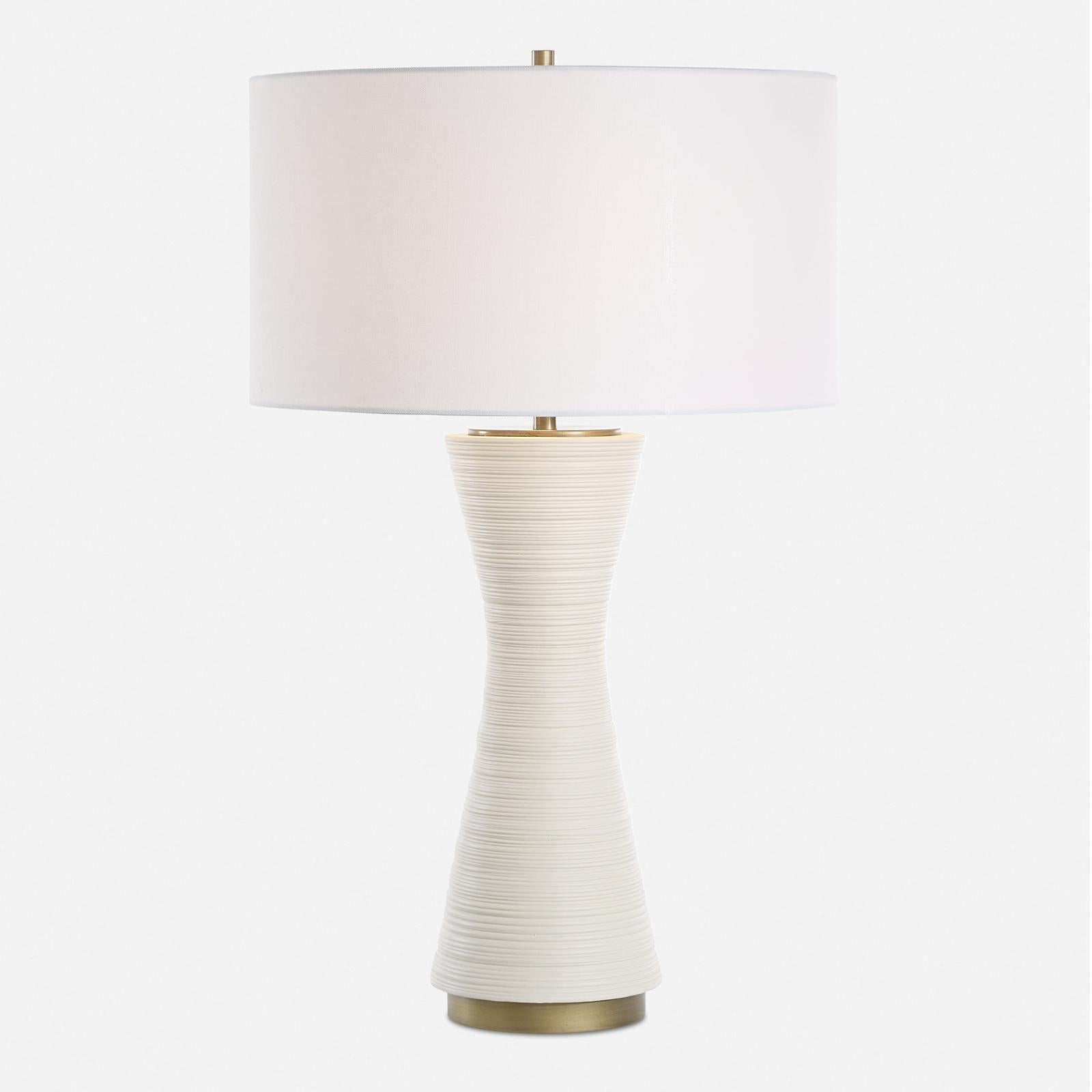 Uttermost Ridgeline Matte White Table Lamp